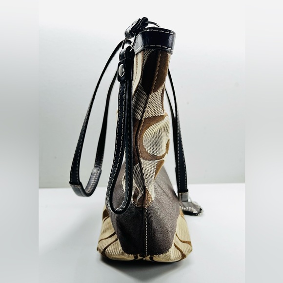 Coach 15112 Signature Stripe Beige And Brown Tote - Picture 9 of 10